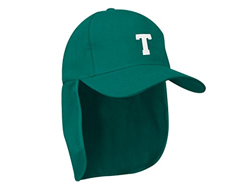 MFAZ Morefaz Ltd Junior-Legionär-Stil Jungen Mädchen Mütze Baseball Nackenschutz Sonnenschutz Cap Hut Kinder Kappe A-Z Letter (T) von MFAZ Morefaz Ltd