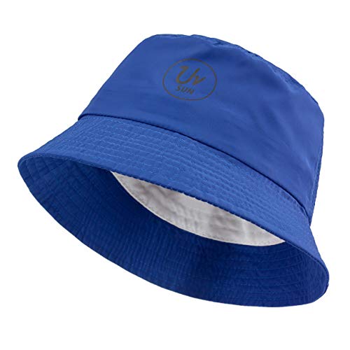 MFAZ Morefaz Ltd Bucket Hut Jungen Mädchen Mütze Kappe Kinder UV UPF 50+ Sonnenschutz (Blue) von MFAZ Morefaz Ltd
