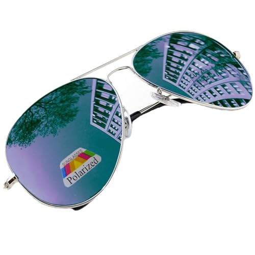 MFAZ Morefaz Ltd Herren Damen Lila Sonnenbrille Klassische Pilotenbrille Polarisierten Gespiegelt Pilot Mehrfarbig (Purple Gespiegelt) von MFAZ Morefaz Ltd