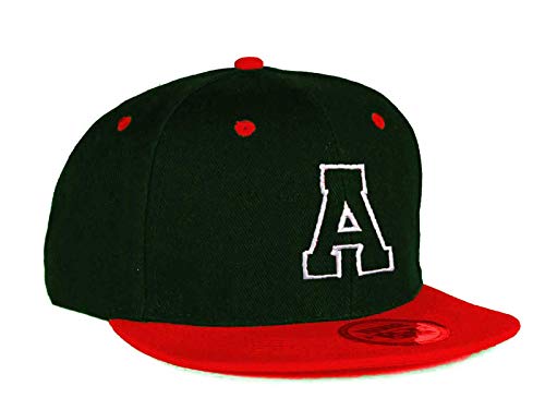 MFAZ Morefaz Ltd Herren Damen Rot Flat Peak Snapback Baseball Kappe Mütze Basecap American Twill (A) von MFAZ Morefaz Ltd