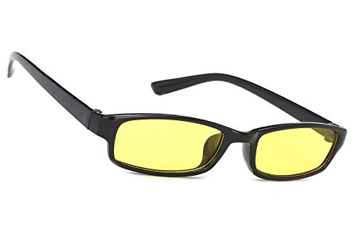 MFAZ Morefaz Ltd Herren Damen Slim Nachtfahrbrillen zum Autofahren Für Schlechtes Wetter Nacht Brille (Black) von MFAZ Morefaz Ltd