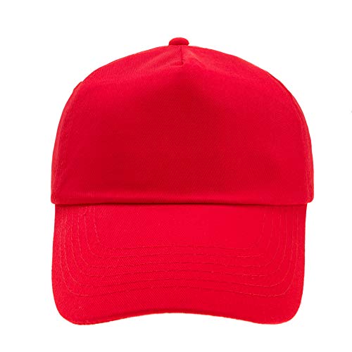 MFAZ Morefaz Ltd Jugend Baseball Kappe Kinder Mütze Basecap Mädchen Junge (Bright Red) von MFAZ Morefaz Ltd