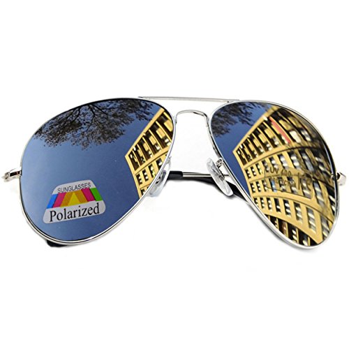 MFAZ Morefaz Ltd Kinder Junge Mädchen Sonnenbrille Gespiegelt Polarisiert Pilot Style Sunglasses (A Silver Gespiegelt) von MFAZ Morefaz Ltd