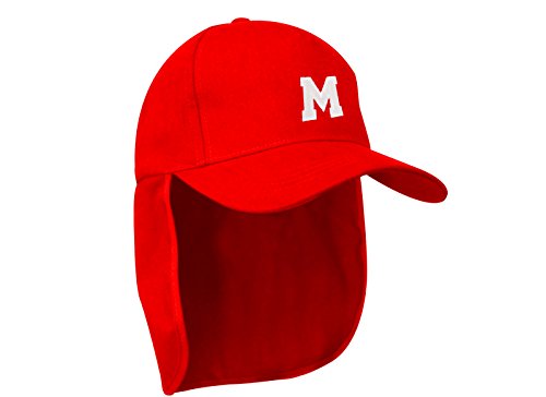 MFAZ Morefaz Ltd Junior-Legionär-Stil Jungen Mädchen Mütze Baseball Nackenschutz Sonnenschutz Cap Hut Kinder Kappe A-Z Letter (M) von MFAZ Morefaz Ltd