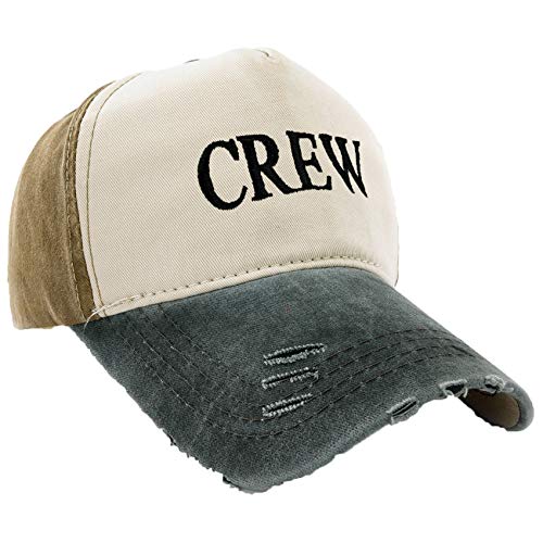 MFAZ Morefaz Ltd Kapitänsmütze Mütze Army Baseballmütze Damen Herren Cap Captain,Crew,Pirate (Crew Graphite Peak) von MFAZ Morefaz Ltd