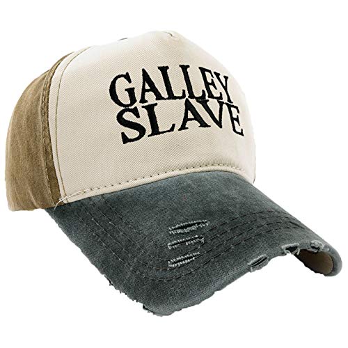 MFAZ Morefaz Ltd Kapitänsmütze Mütze Army Baseballmütze Damen Herren Cap Captain,Crew,Pirate (Galley Slave Graphite Peak) von MFAZ Morefaz Ltd