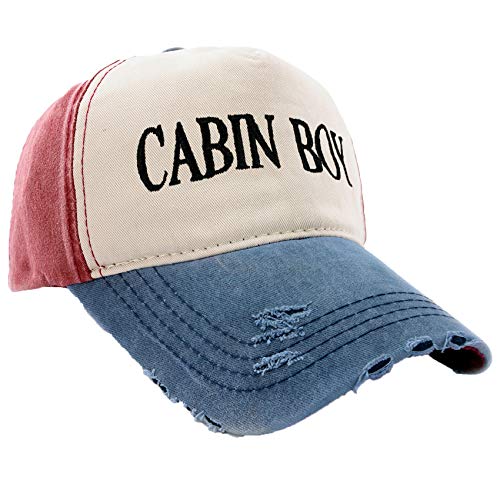 MFAZ Morefaz Ltd Kapitänsmütze Mütze Army Baseballmütze Damen Herren Nave Red Cap Captain,Pirate (Cabin Boy) von MFAZ Morefaz Ltd