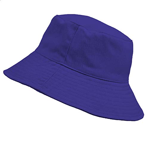 MFAZ Morefaz Ltd Kinder Eimer Hut Jugendliche Hüte Sommer Junge Mädchen Fischer Bucket Sun Beach Cap Kleinkinder (Blau, Jugendliche Größe 56 cm) von MFAZ Morefaz Ltd