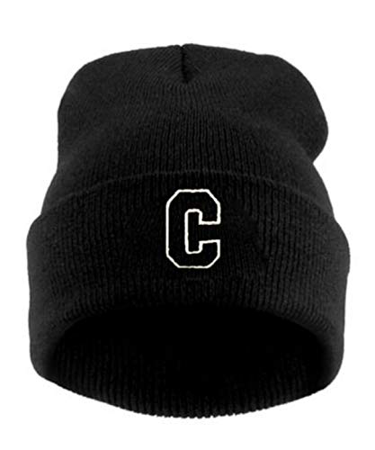 MFAZ Morefaz Ltd Kinder Wintermütze Beanie Jungen Mädchen Mütze Cap Hut Kappe Alphabet A-Z (C) von MFAZ Morefaz Ltd