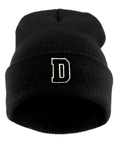 MFAZ Morefaz Ltd Kinder Wintermütze Beanie Jungen Mädchen Mütze Cap Hut Kappe Alphabet A-Z (D) von MFAZ Morefaz Ltd