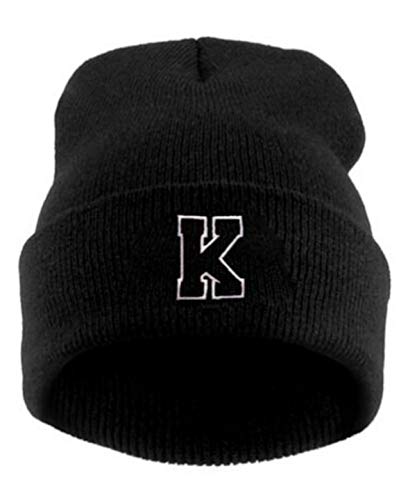 MFAZ Morefaz Ltd Kinder Wintermütze Beanie Jungen Mädchen Mütze Cap Hut Kappe Alphabet A-Z (K) von MFAZ Morefaz Ltd