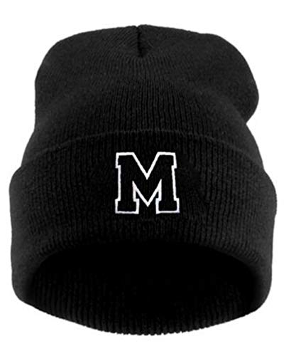 MFAZ Morefaz Ltd Kinder Wintermütze Beanie Jungen Mädchen Mütze Cap Hut Kappe Alphabet A-Z (M) von MFAZ Morefaz Ltd