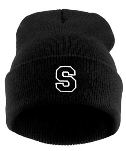 MFAZ Morefaz Ltd Kinder Wintermütze Beanie Jungen Mädchen Mütze Cap Hut Kappe Alphabet A-Z (S) von MFAZ Morefaz Ltd