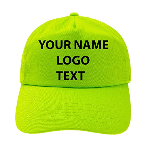 MFAZ Morefaz Ltd Personifizierter Jugend-Baseballmütze-Hut scherzt Größen-Jungen-Mädchen-Hut-individuellen Namen, Text, das gestickte Logo (Lime Green) von MFAZ Morefaz Ltd