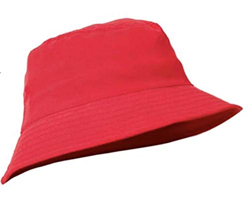 MFAZ Morefaz Ltd Unisex Fischerhüte Baumwolle Twill Bucket Hat Anglerhut Zum Wandern Camping Reisen (Red) von MFAZ Morefaz Ltd