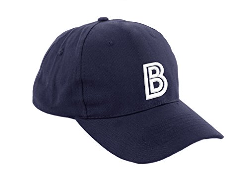 MFAZ Morefaz Ltd Unisex Jungen Mädchen Mütze Baseball Cap Nave Marineblau Hut Kinder Kappe Alphabet A-Z (B) von MFAZ Morefaz Ltd