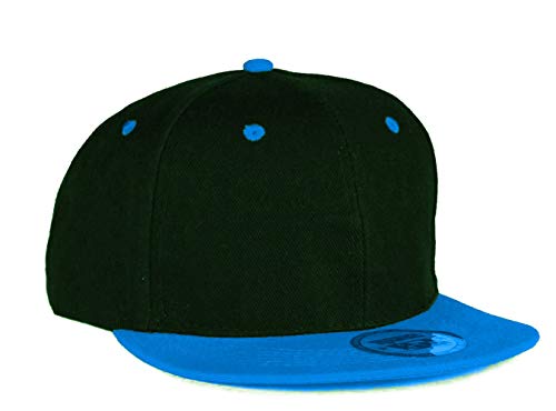 MFAZ Morefaz Ltd Unisex Kappe für Kinder und Erwachsene Mütze Basecap Kappe Junge Mädchen Twill Snapback (Plain Schwarz Blau, Erwachsene) von MFAZ Morefaz Ltd