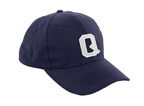 Morefaz Unisex Jungen Mädchen Mütze Baseball Cap Marineblau Hut Kinder Kappe Alphabet A-Z TM (Q) von MFAZ Morefaz Ltd