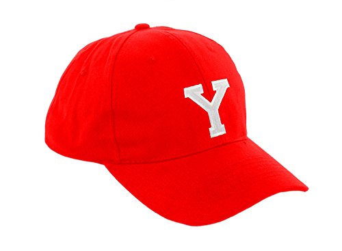 Morefaz Unisex Jungen Mädchen Mütze Baseball Cap ROT Hut Kinder Kappe Alphabet A-Z TM (Y) von MFAZ Morefaz Ltd
