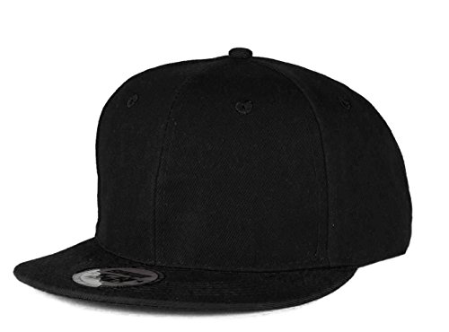 MFAZ Morefaz Ltd New Unisex Jungen Mädchen Mütze Two Tone Snapback Baseball Cap Hut Kinder Kappe (Black) von MFAZ Morefaz Ltd