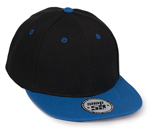 MFAZ Morefaz Ltd New Unisex Jungen Mädchen Mütze Two Tone Snapback Baseball Cap Hut Kinder Kappe (Blue) von MFAZ Morefaz Ltd