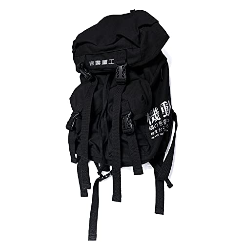 MFCT Herren Techwear Rucksack Japanische Tasche, Schwarz, Streetwear von MFCT