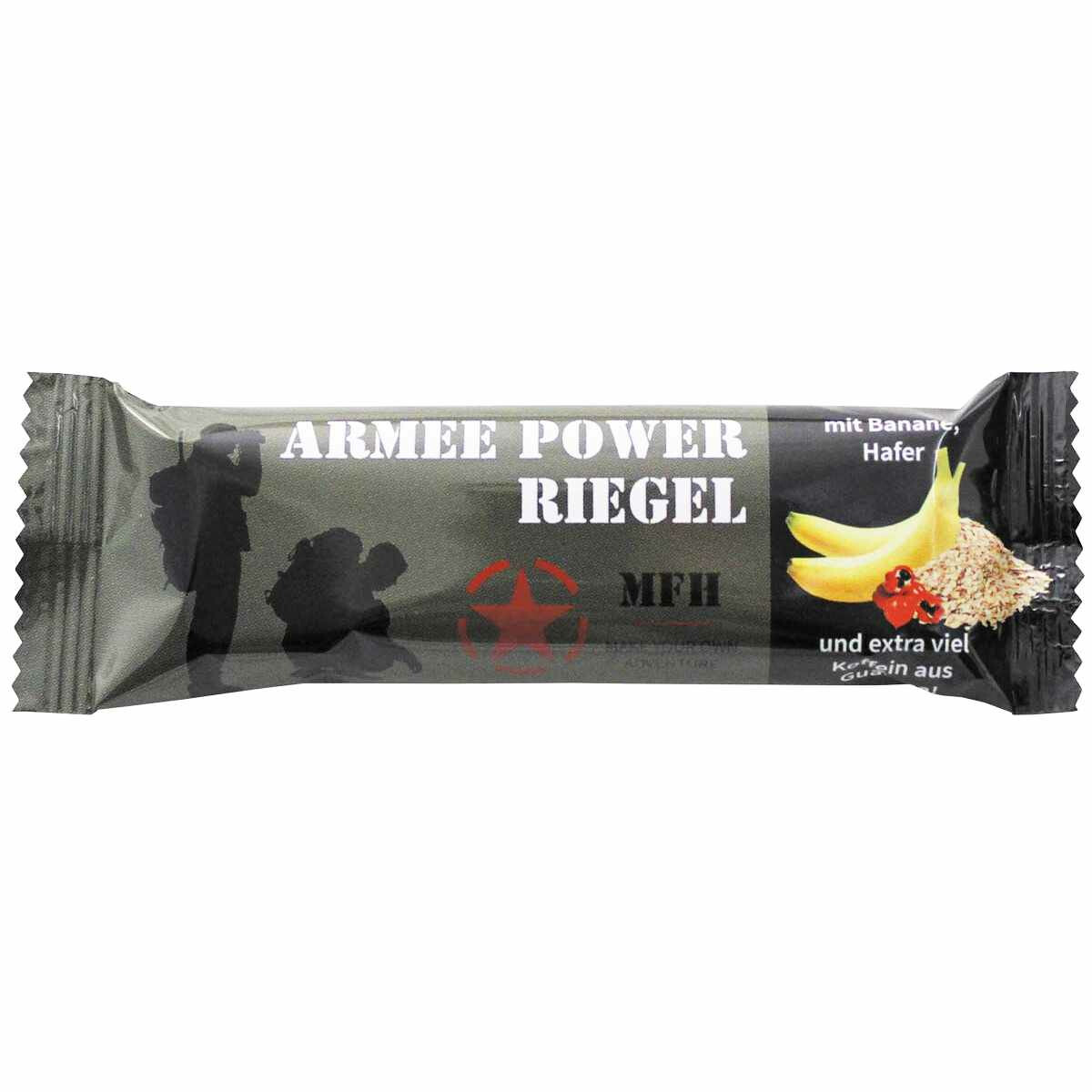 23,33 €/kg Armee Power Riegel, Haferriegel mit Banane und Guarana, koffeinhaltig von MFH