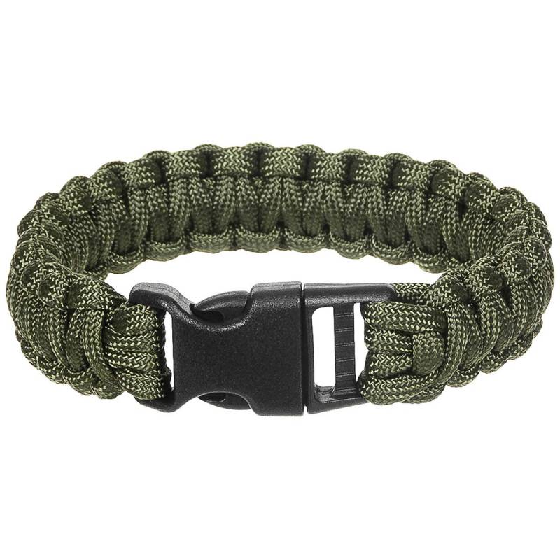 Armband, Paracord", Farbe: oliv mit Clipverschluss 1,9 cm Gr.M (20 cm)" von MFH