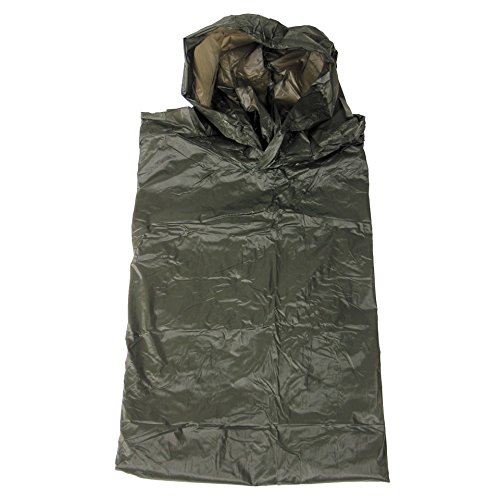 MFH Leichter Regenponcho + Kapuze 200x127cm Regencape Regenmantel (Oliv) von MFH