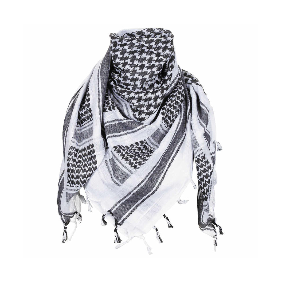 Klassisches Shemag Halstuch - Vielseitiger Schutz und Komfort schwarz/weiß von MFH