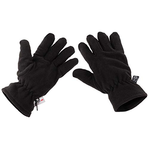 MFH 15403 Fleece-Handschuhe mit 3M™ Thinsulate™ Insulation (Schwarz/M) von MFH