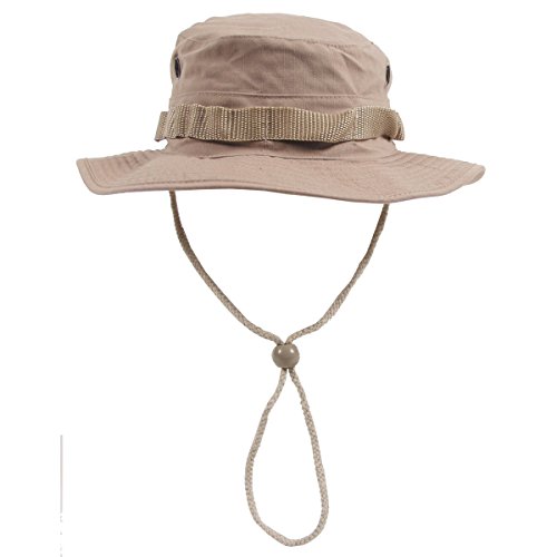 MFH Buschhut US mit Kinnband GI Boonie Rip Stop, S, Khaki von MFH