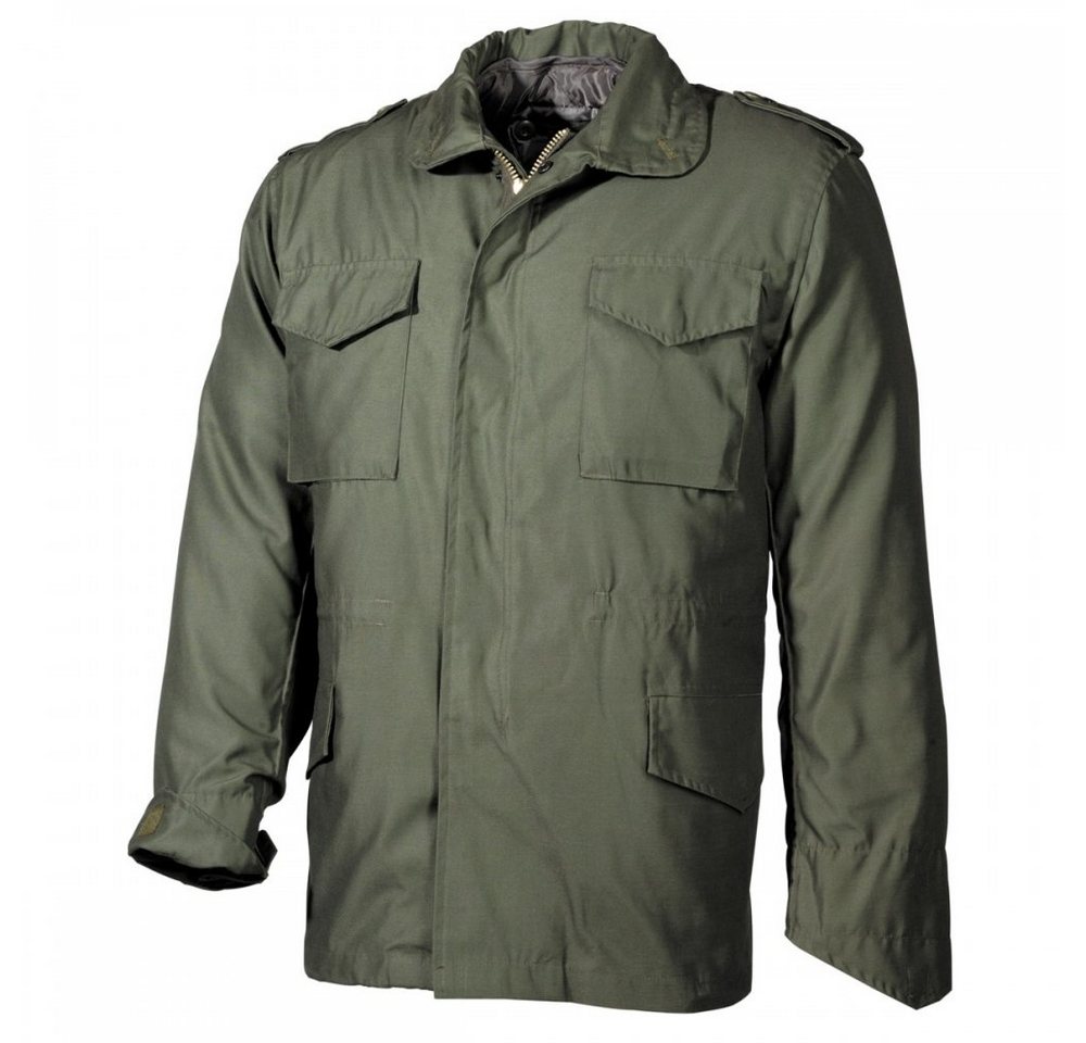 MFH Fieldjacket US Feldjacke M65, oliv, m. auskn. Steppfutter, Mod. - S ausknöpfbarem Steppfutter von MFH