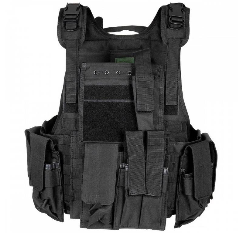 MFH Funktionsweste Weste, Ranger, div. Taschen, schwarz abnehmbarer Trinkrucksack von MFH