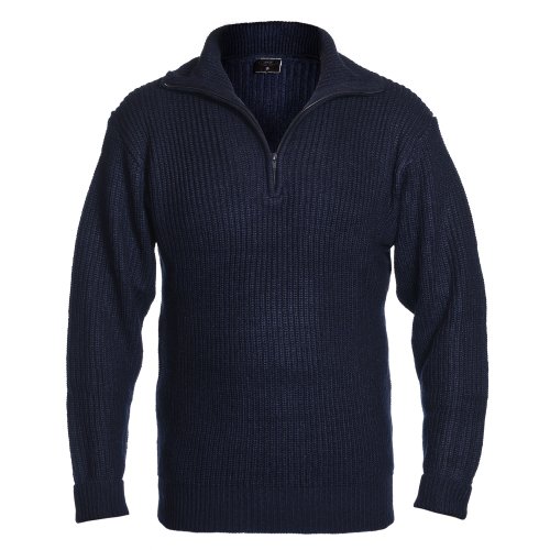 MFH Isländer Pullover, Troyer mit Reißverschluss, Blau, Large von MFH