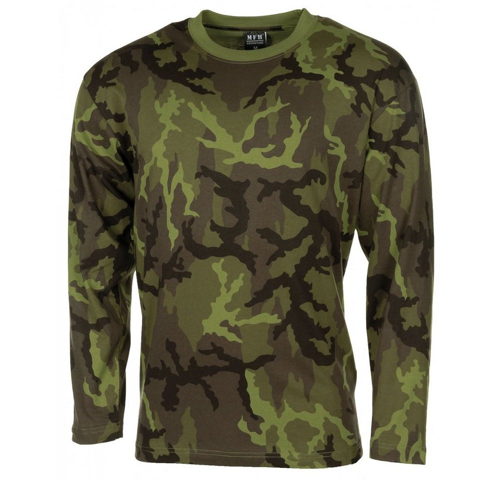 MFH Langarmshirt US Tarn-Shirt, langarm, CZ tarn Typ 95, 160g/m² - S (1-tlg) verstärkter Rundhals von MFH