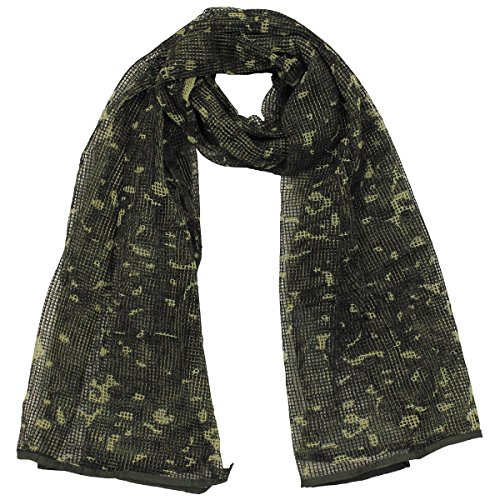 MFH Netzschal Tarnschal 190 x 90 cm Schal Halstuch Kopftuch Tarnschal Camouflage (Flecktarn) von MFH
