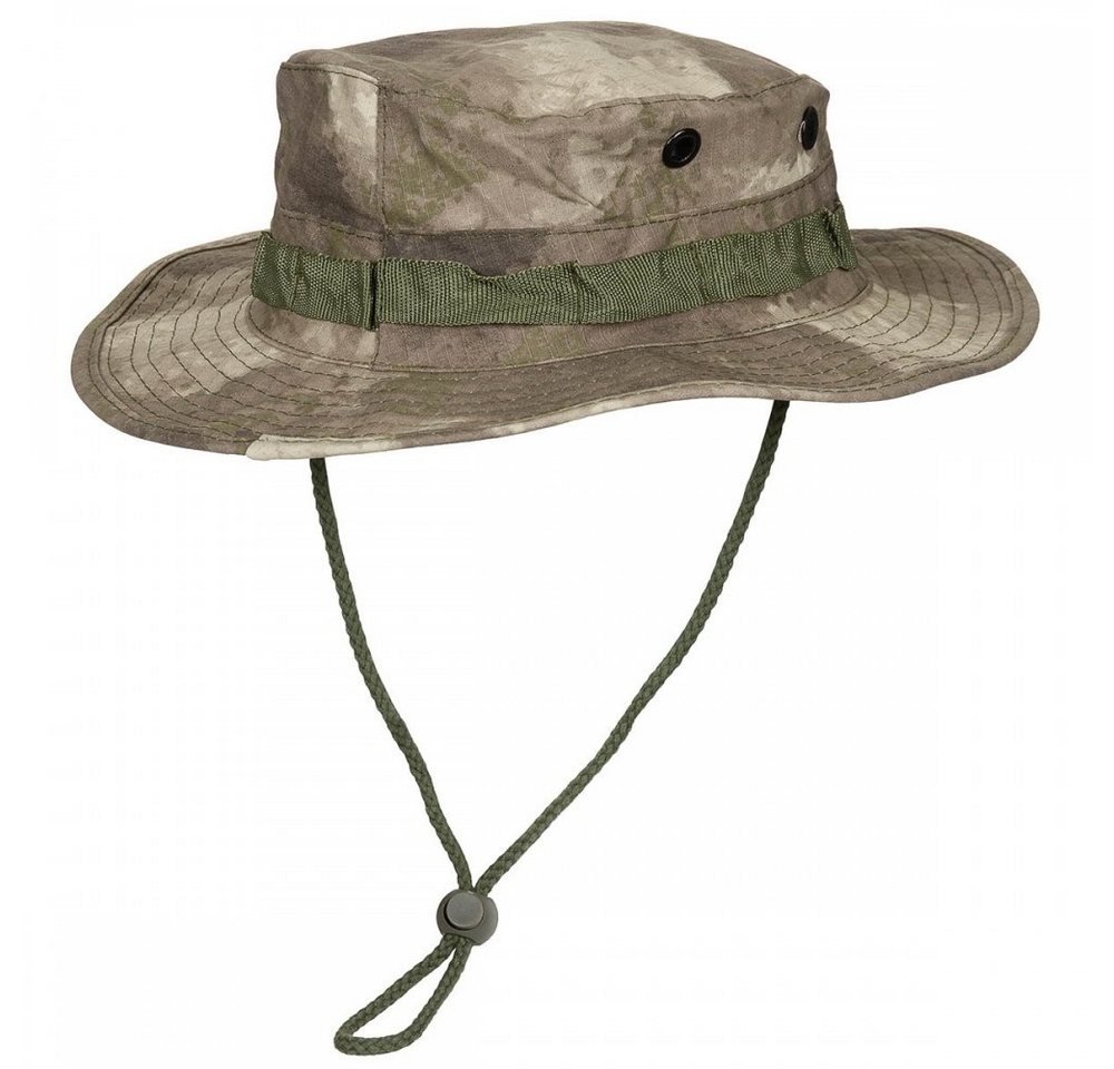 MFH Outdoorhut US GI Buschhut, mit Kinnband, GI Boonie, R/S, HDT-camo - S (Packung) umlaufende Schlaufen von MFH