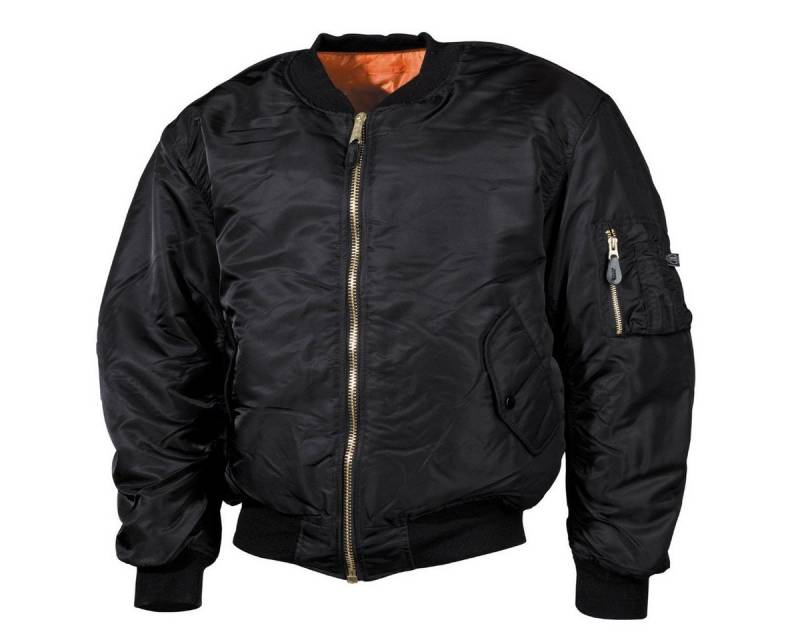 MFH Outdoorjacke US Pilotenjacke MA1, schwarz, große Größen von MFH