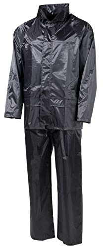 MFH Regenanzug Jacke + Hose für Sie und Ihn (Schwarz, S) von MFH