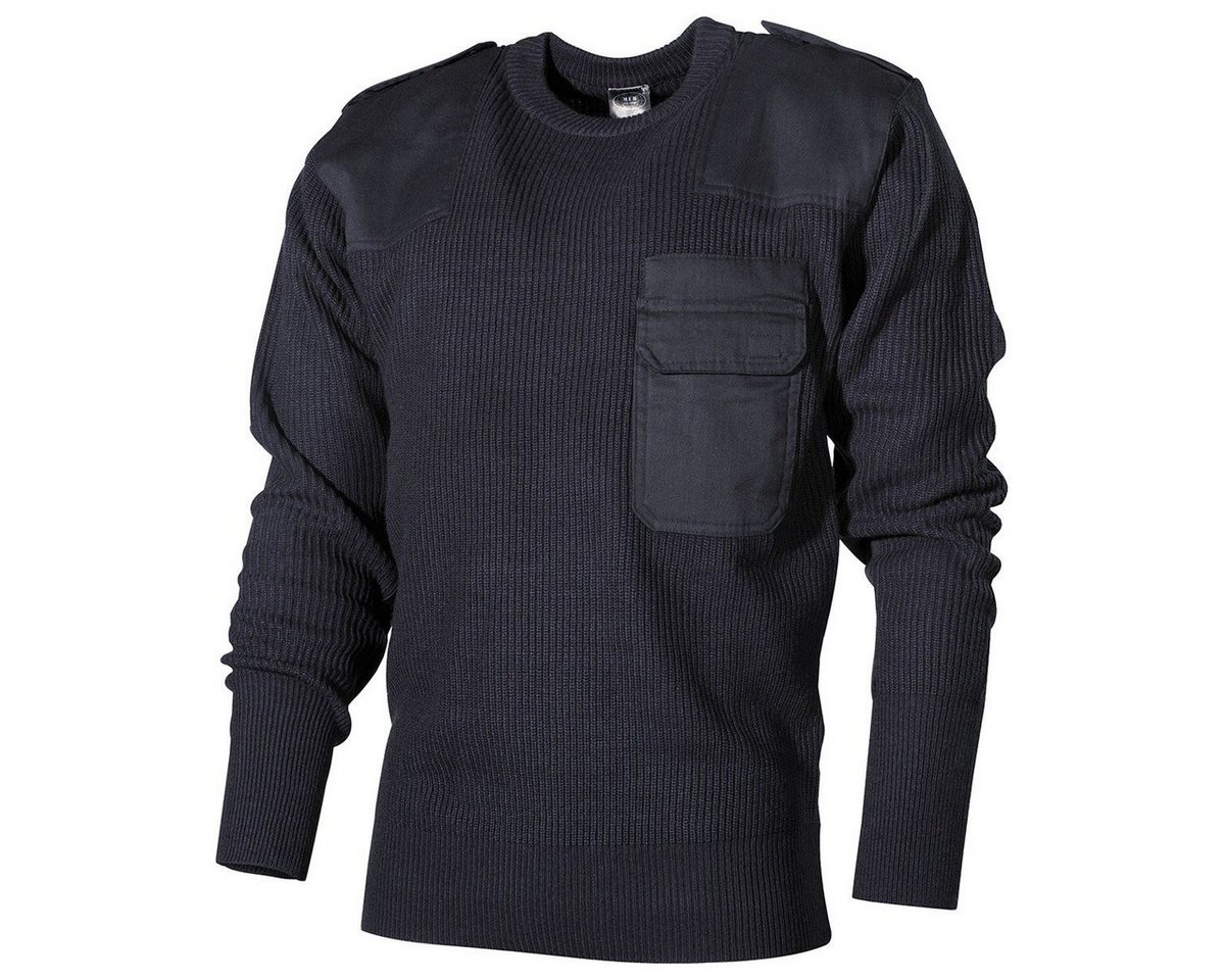 MFH Rundhalspullover Bundeswehr Pullover, mit Brusttasche, blau von MFH