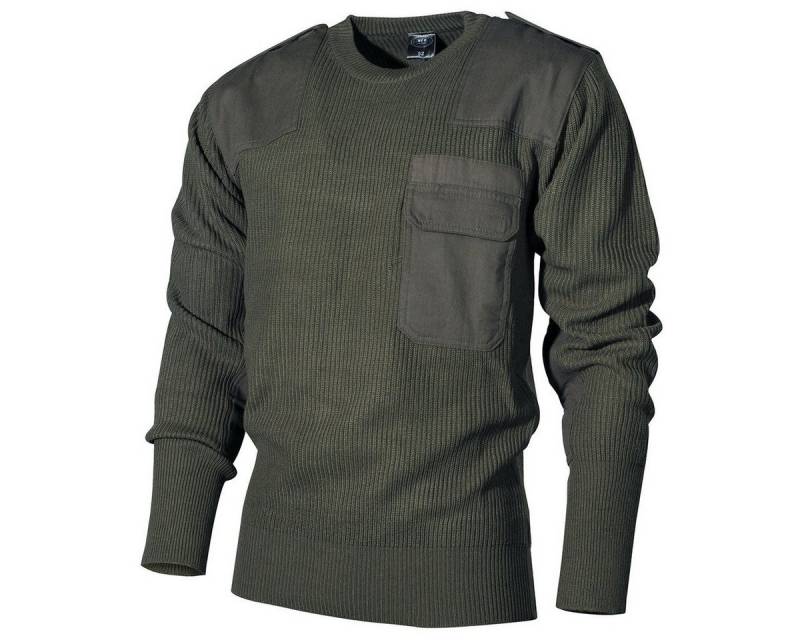 MFH Rundhalspullover Bundeswehr Pullover, mit Brusttasche, oliv von MFH
