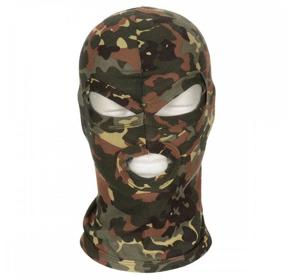 MFH Schlupfmütze Balaclava, 3-Loch, dünn, flecktarn, 100 % Baumwolle (Packung) dünn von MFH