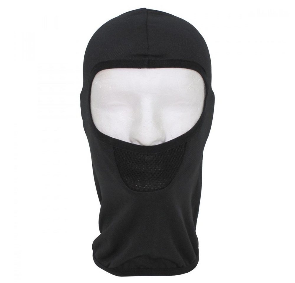 MFH Schlupfmütze Balaclava, Tactical, 1-Loch schwarz atmungsaktiv, feuchtigkeitsleitend von MFH