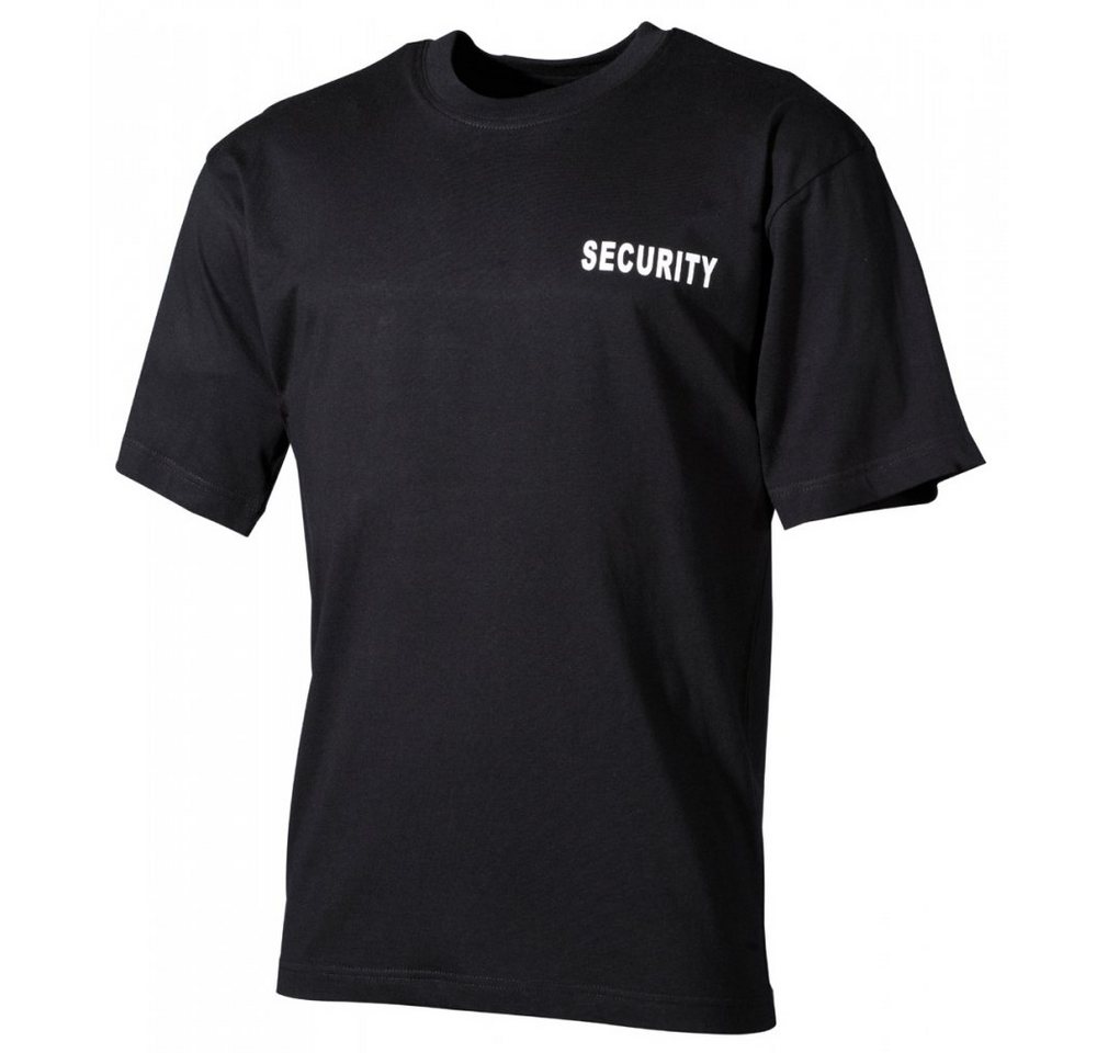 MFH T-Shirt T-Shirt, schwarz, Security, bedruckt - S (1-tlg) bedruckt von MFH