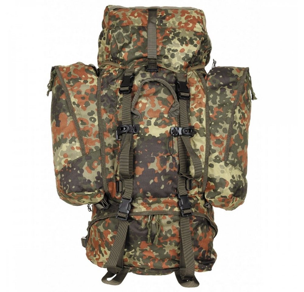 MFH Trekkingrucksack Rucksack,Alpin110",flecktarn, 2 abnehmbare Seitentaschen, 2 abnehmbare Seitentaschen (Daypacks)" von MFH