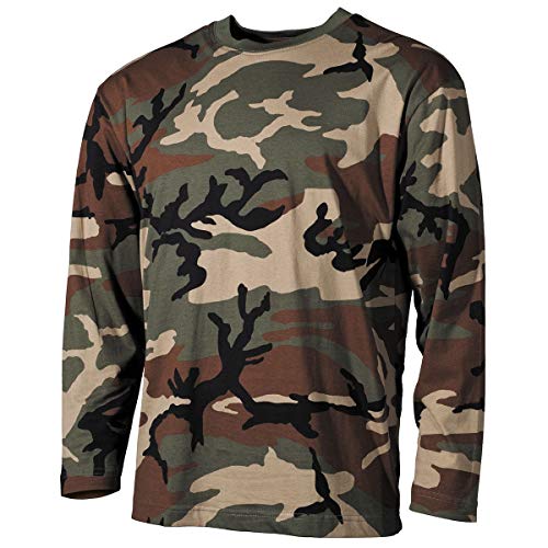 MFH US Shirt, Langarm, schwarz, 170 g/m² (as3, Alpha, xx_l, Regular, Regular, Woodland) von MFH