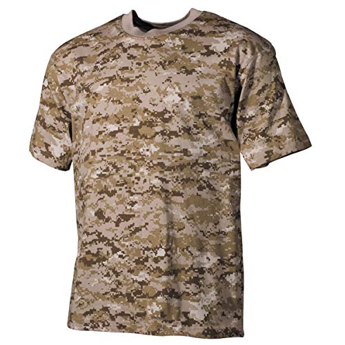 MFH US T-Shirt, halbarm,170 g/m² (DE/NL/SE/PL, Alphanumerisch, 3XL, Regular, Regular, digital Desert) von MFH