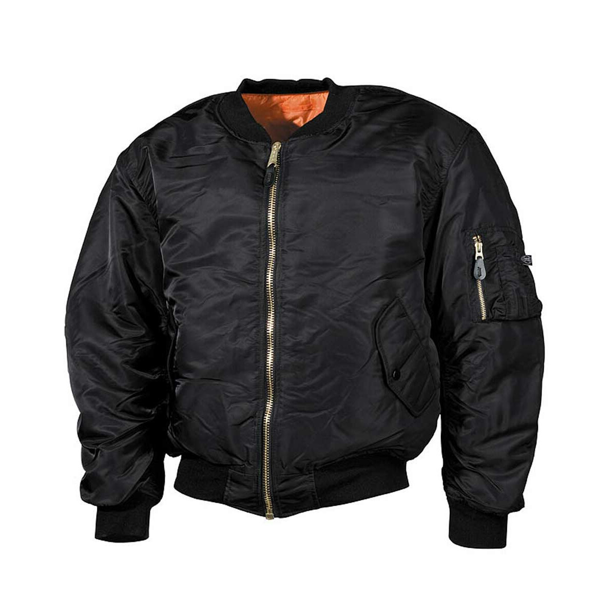 US Pilotenjacke MA1, Bomberjacke, Fliegerjacke, Wendejacke schwarz XXL von MFH