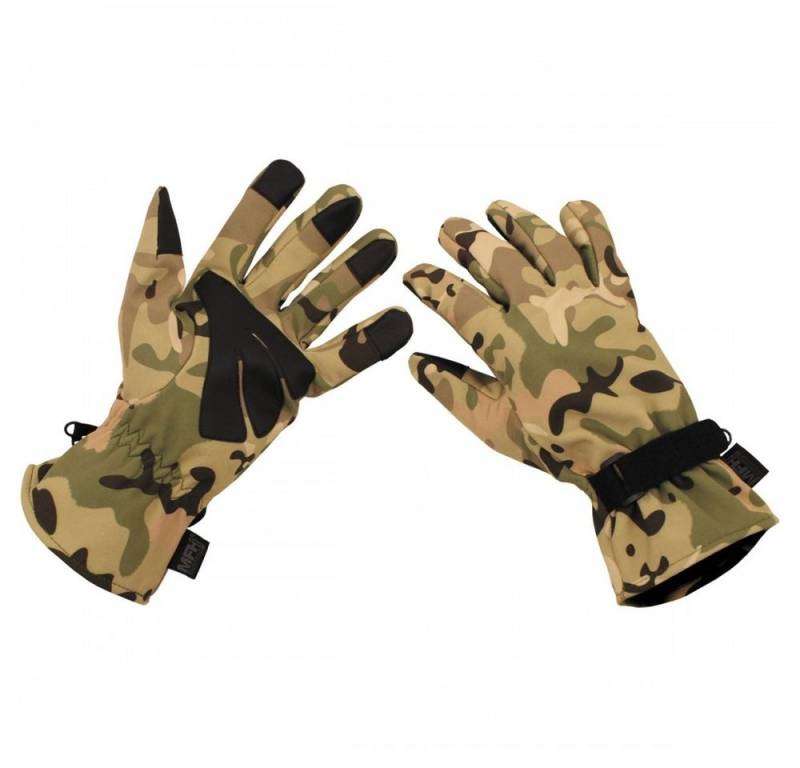 MFHHighDefence Multisporthandschuhe Fingerhandschuhe, Softshell, operation-camo - S von MFHHighDefence